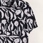 Camisa estampada negro (S) H&M