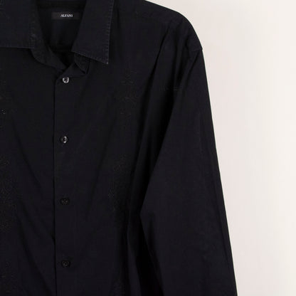 Camisa estampada negro (L) Alfani