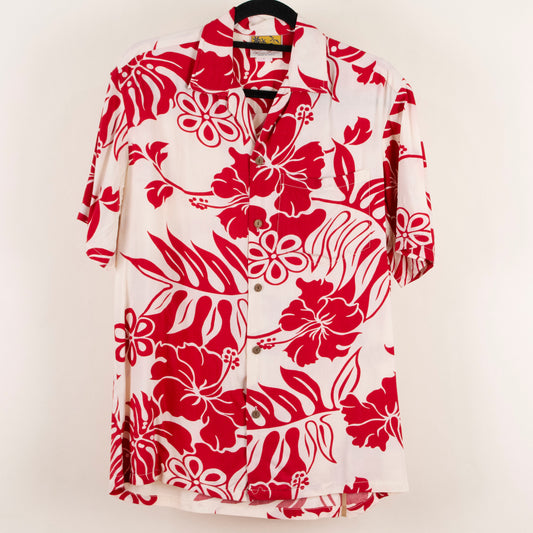 Camisa hawaiana blanco (S) Winnie Fashion