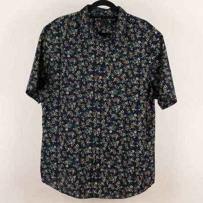 Camisa estampada azul marino (XL) H&M