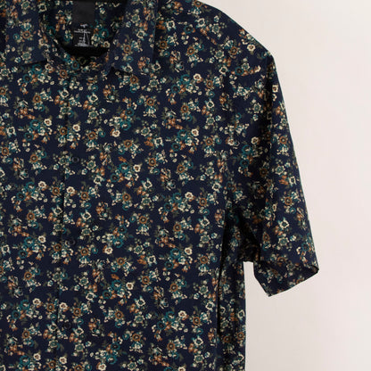 Camisa estampada azul marino (XL) H&M