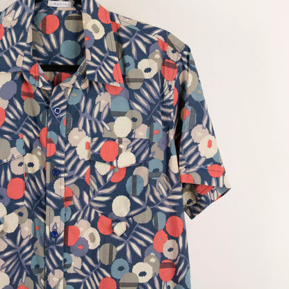 Camisa estampada azul (XL) Navio