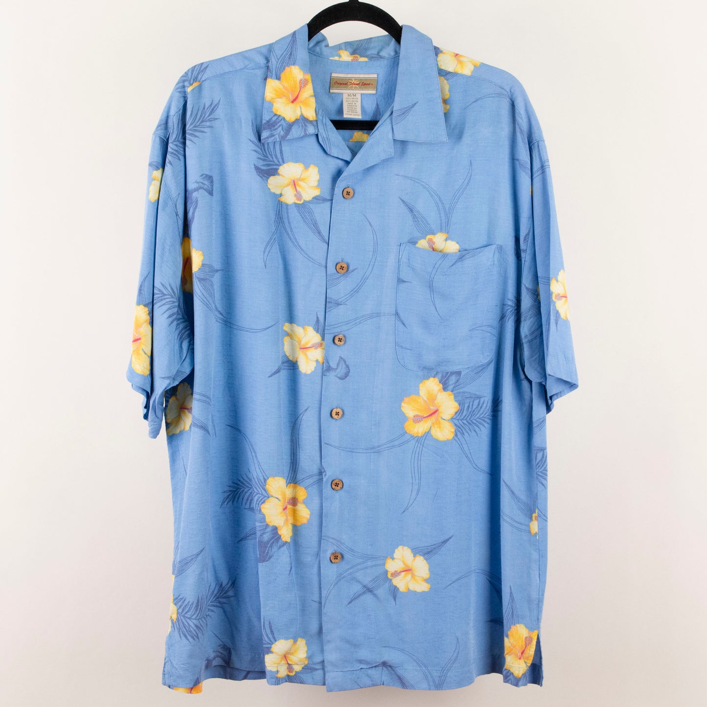 Camisa hawaiana azul (M) Original Island Sport