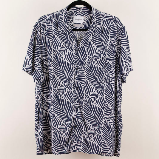 Camisa estampada azul marino (L) Goodfellow