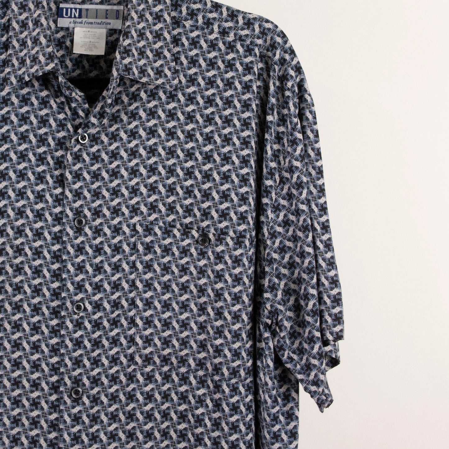 Camisa estampada azul (M) UNTIED