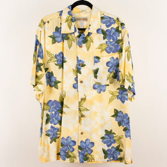Camisa hawaiana amarillo (M) Original Island Sport