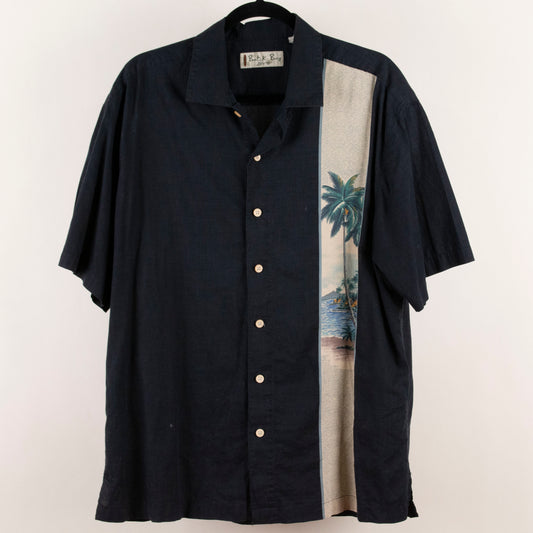 Camisa hawaiana negro (L) Batik Bay