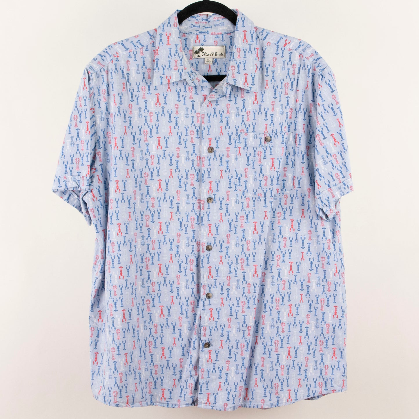 Camisa estampada azul (XL) Oliver y Burke