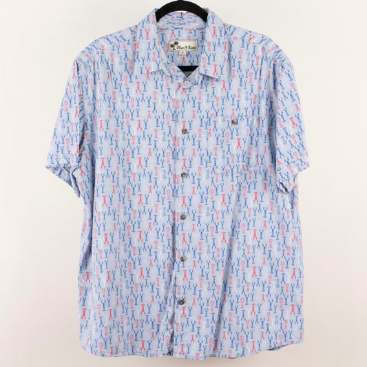 Camisa estampada azul (XL) Oliver y Burke