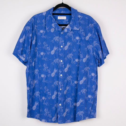 Camisa hawaiana azul (XL) Cotfan&CO