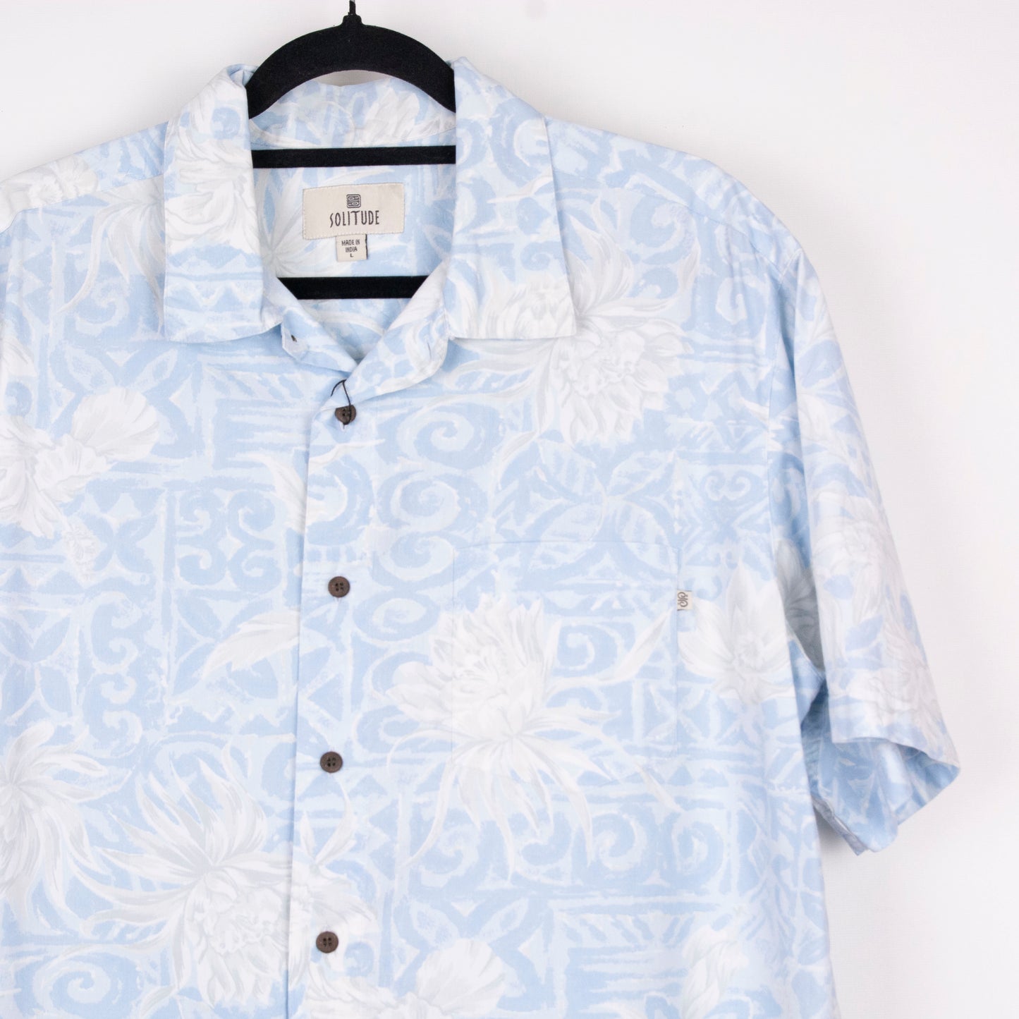 Camisa hawaiana azul (L) Solitude