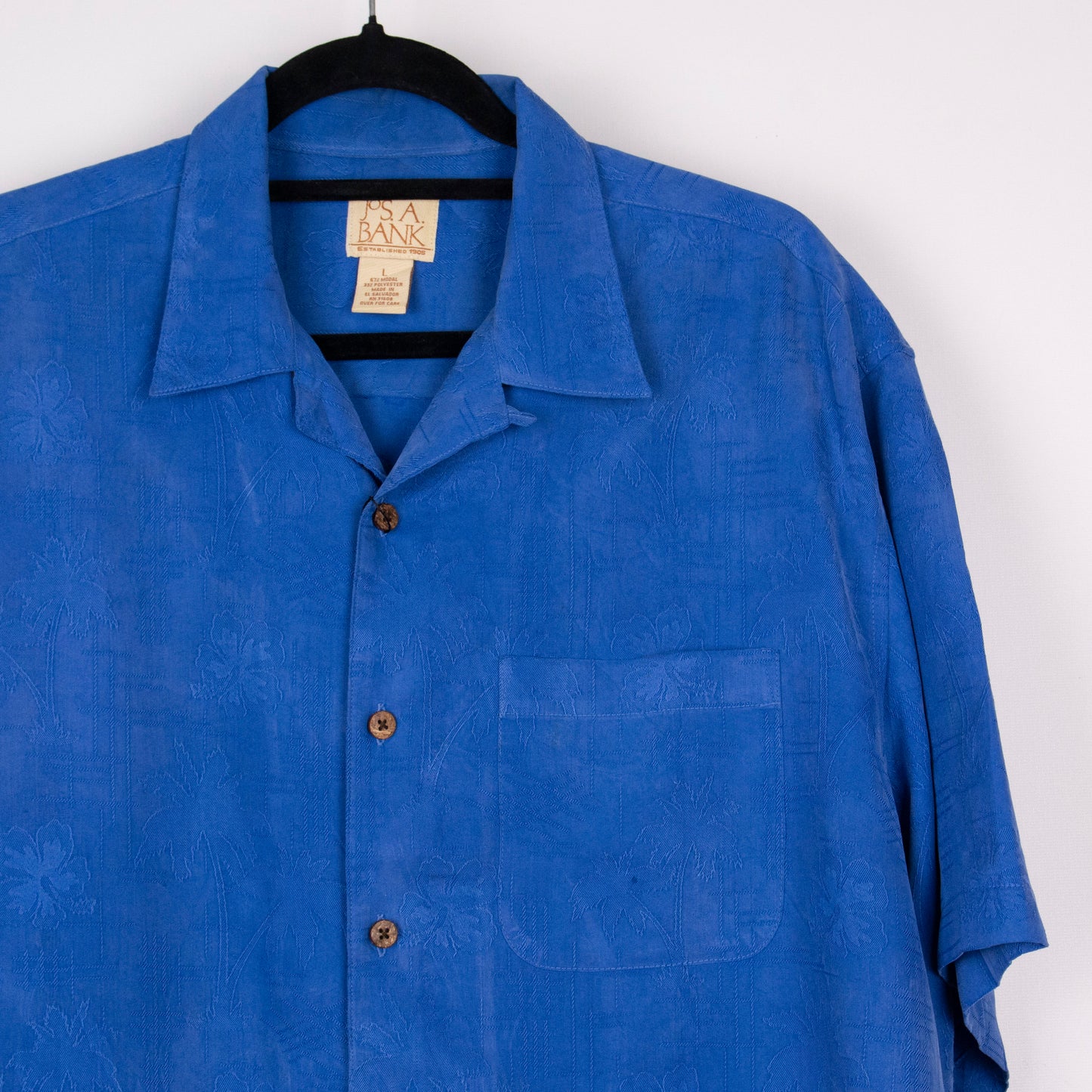 Camisa hawaiana azul (L) Jos. A. Bank