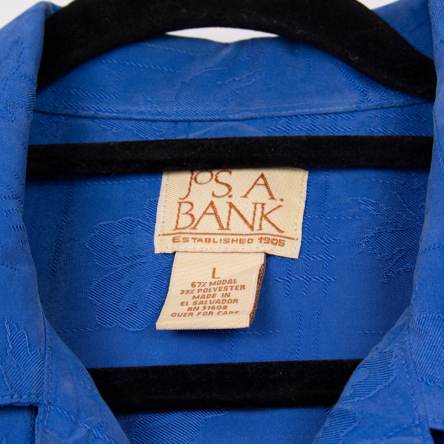 Camisa hawaiana azul (L) Jos. A. Bank