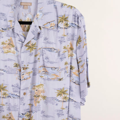 Camisa hawaiana azul (L) George