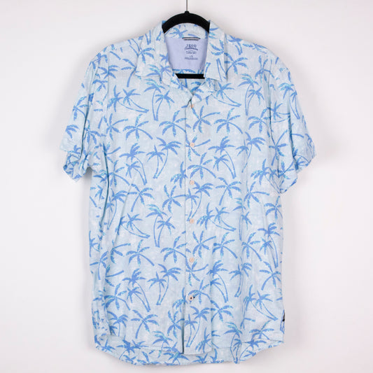 Camisa hawaiana azul (L) Izod