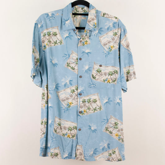 Camisa hawaiana azul (M) Moda Campia Moda