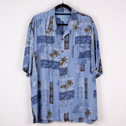 Camisa hawaiana azul (XL) Bermuda Bay