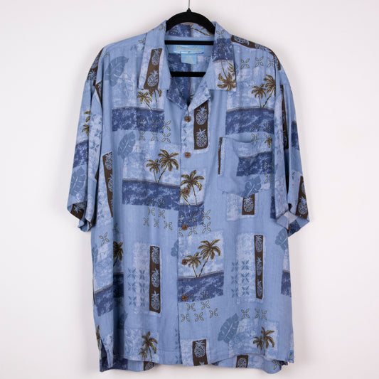 Camisa hawaiana azul (XL) Bermuda Bay