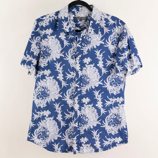 Camisa hawaiana azul (M) Slate & Stone