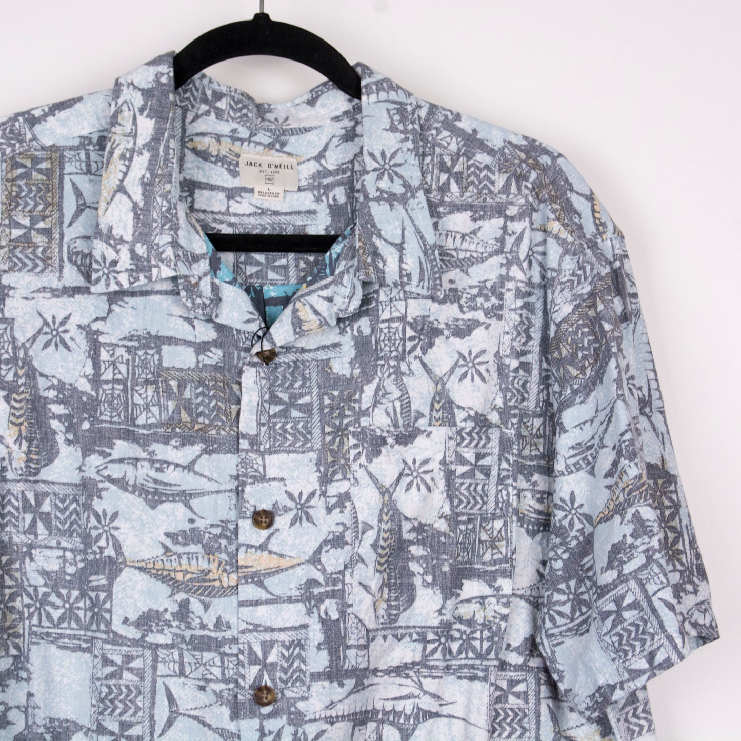 Camisa hawaiana azul (L) Jack O'neill