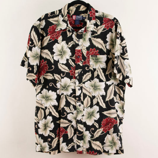 Camisa hawaiana negro (L) Chaps Ralph Lauren
