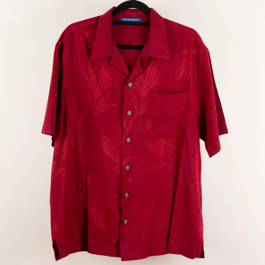 Camisa hawaiana rojo (L) Port Authority