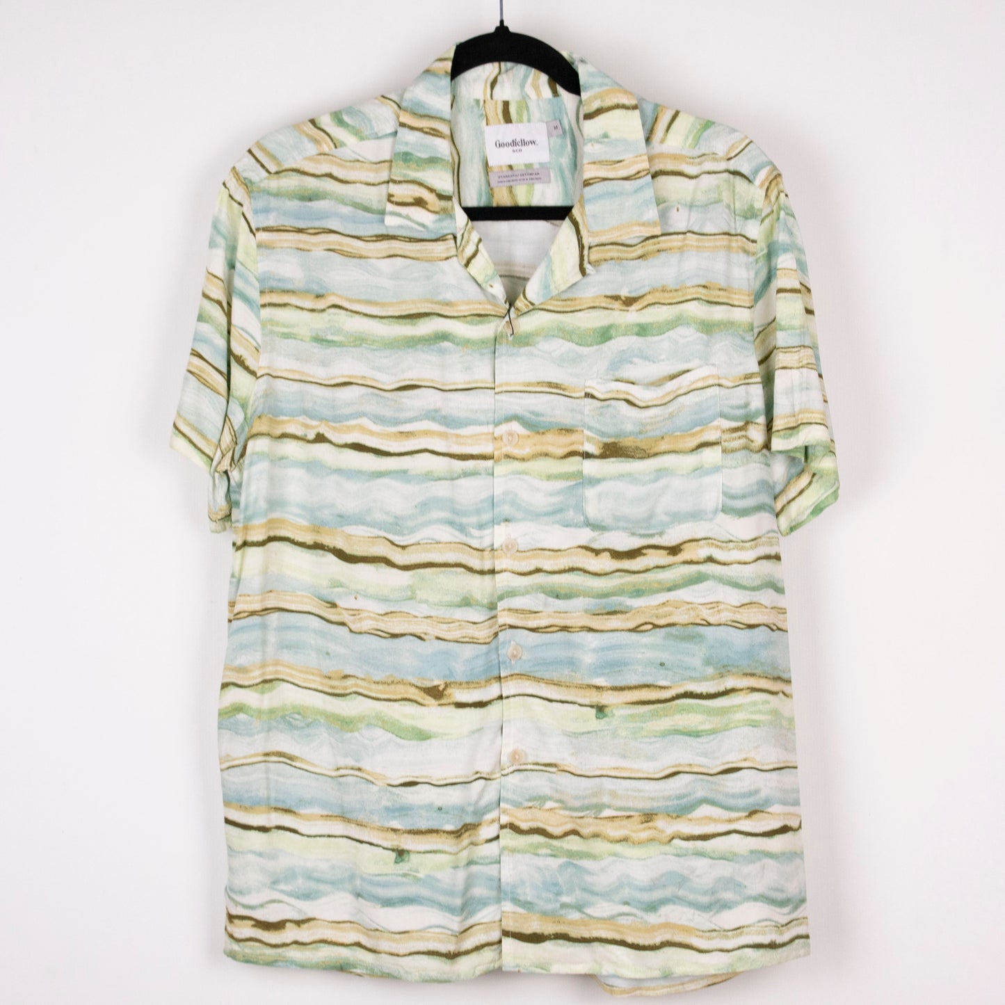 Camisa estampada verde (M) Goodfellow