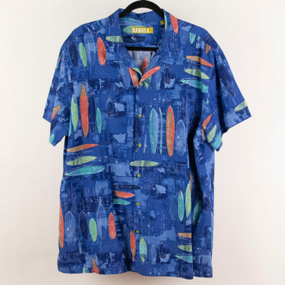 Camisa hawaiana azul (2XL) Kahala