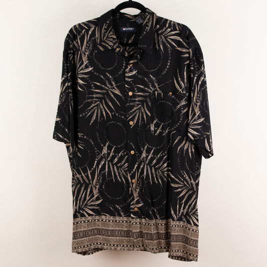 Camisa hawaiana negro (XL) Puritan