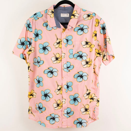 Camisa estampada rosa (XL) Retrofit