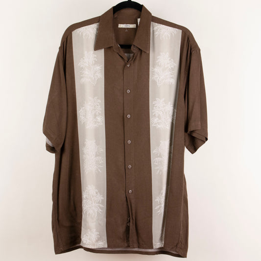 Camisa hawaiana marrón (M) Moda Campia Moda