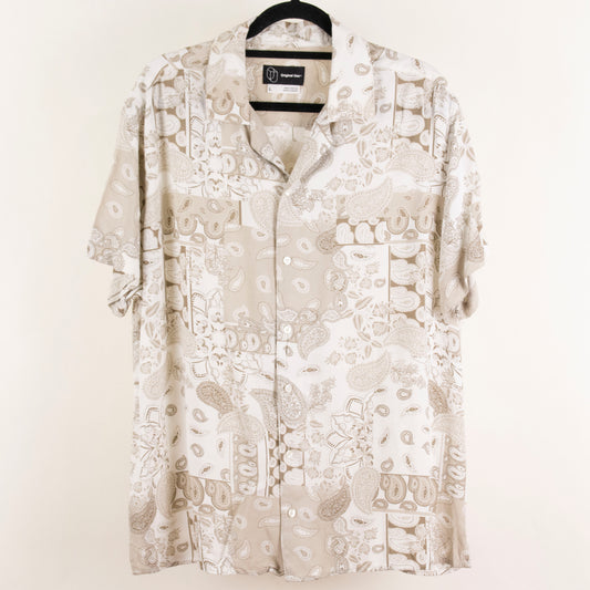Camisa estampada beige (L) Original Use
