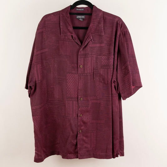 Camisa estampada rojo (L) St. John´s Bay