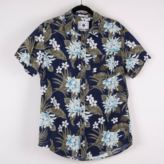 Camisa hawaiana azul (M) Cactus Man