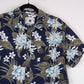 Camisa hawaiana azul (M) Cactus Man
