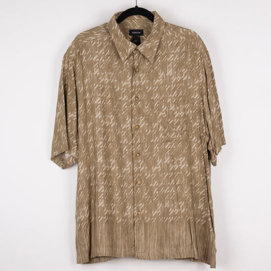 Camisa estampada café (XL) Claiborne