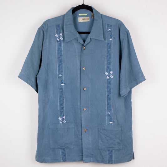 Camisa hawaiana azul (L) Cubavera