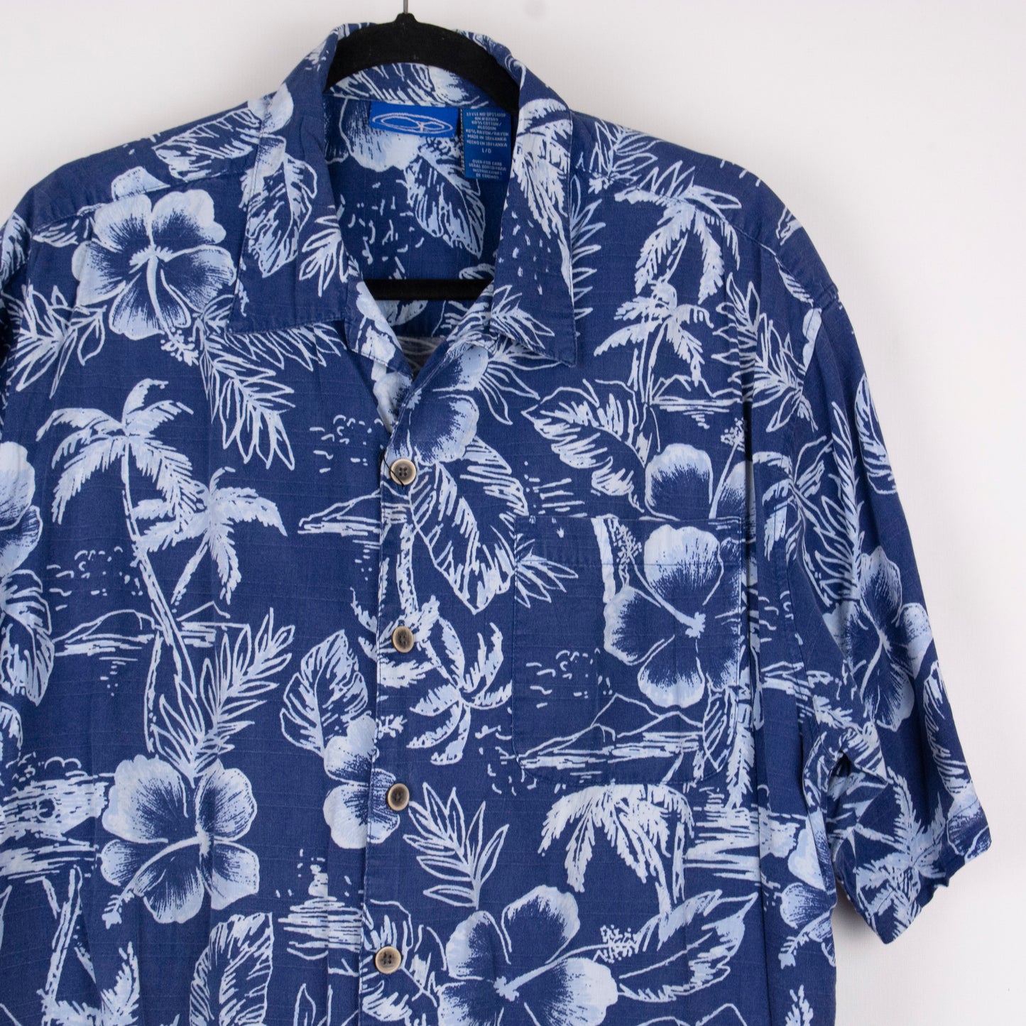 Camisa hawaiana azul (L) OP