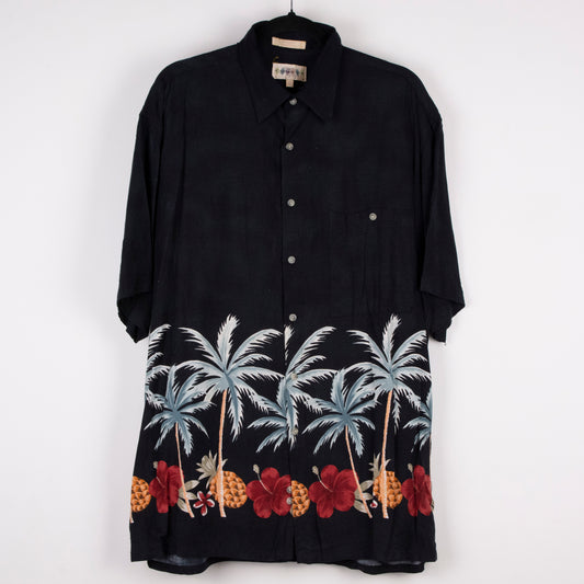 Camisa hawaiana negro (L) Campia