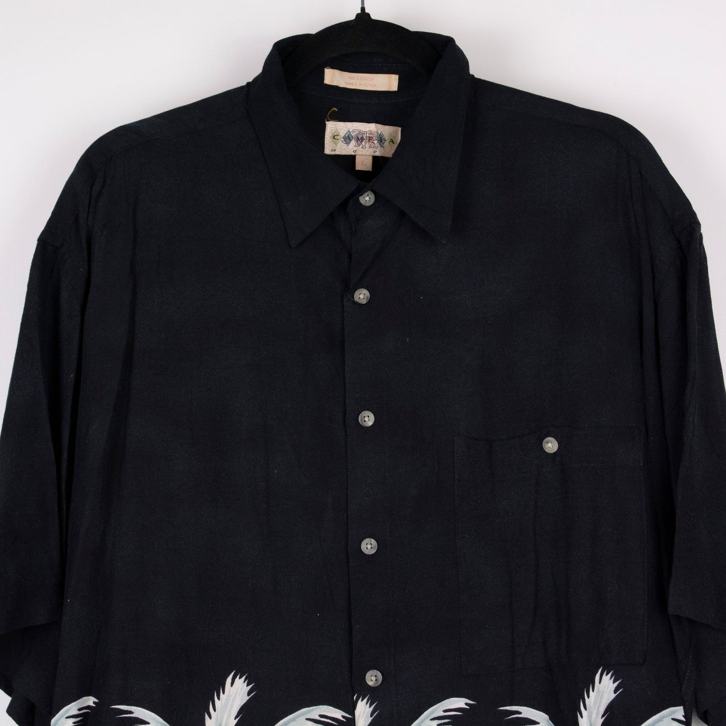 Camisa hawaiana negro (L) Campia