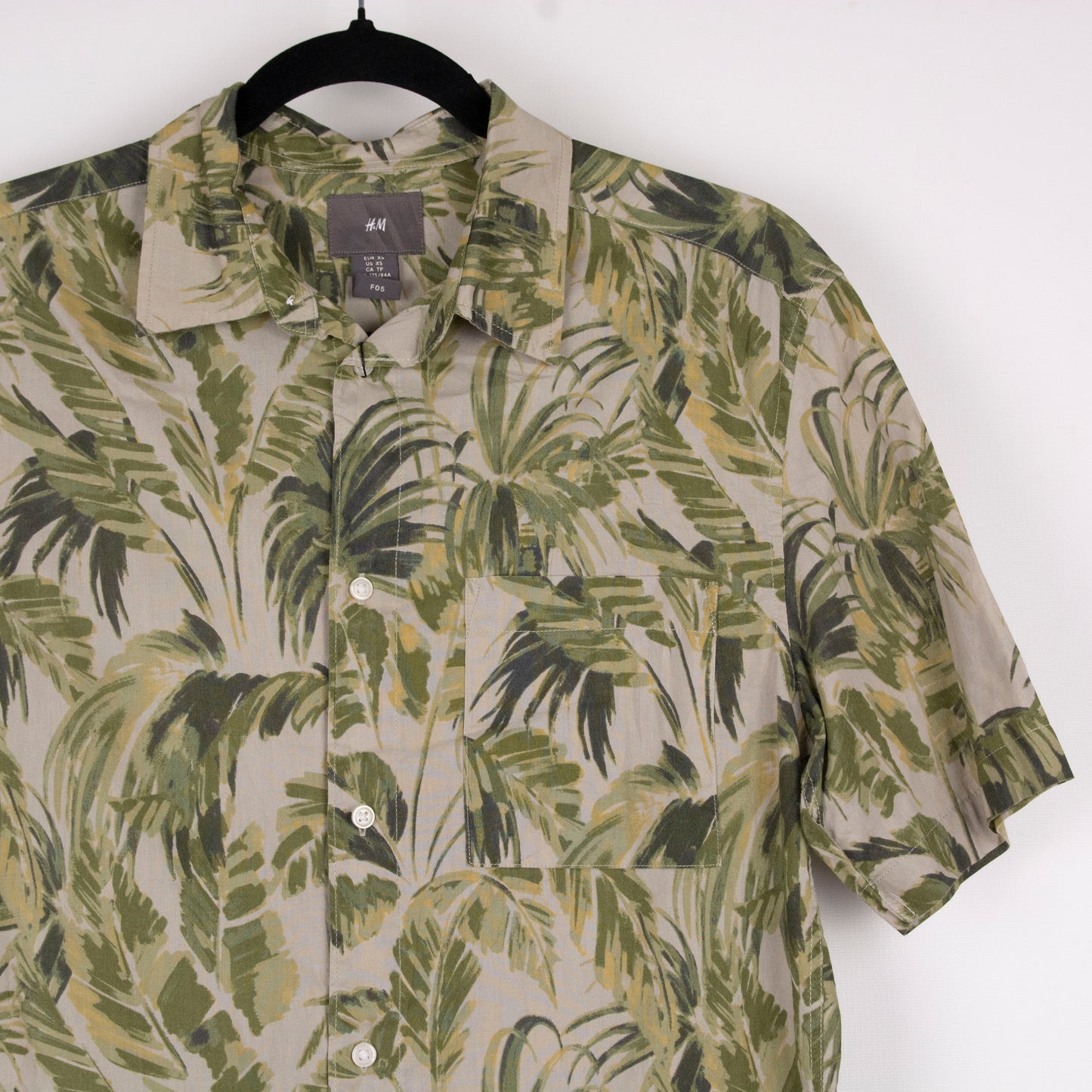 Camisa hawaiana verde (XS) H&M