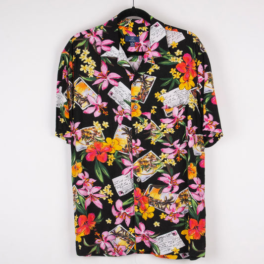 Camisa hawaiana negro (S) George