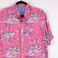 Camisa hawaiana rosa (L) Izod