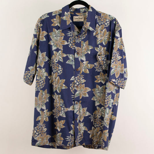 Camisa hawaiana azul marino (L) Cooke Street