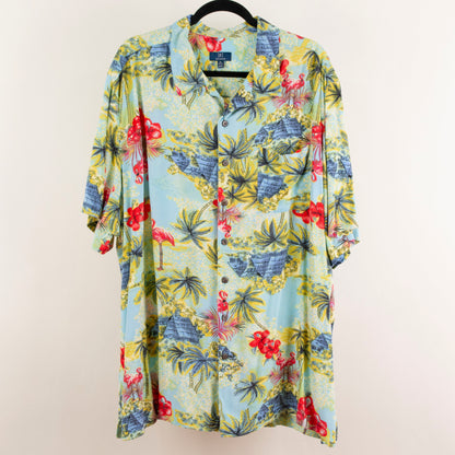 Camisa hawaiana azul (2XL) George