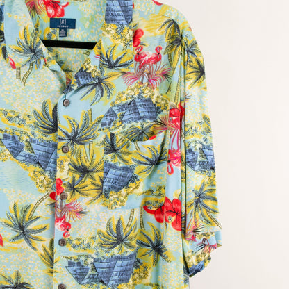 Camisa hawaiana azul (2XL) George