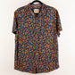 Camisa estampada azul marino (L) Dravus