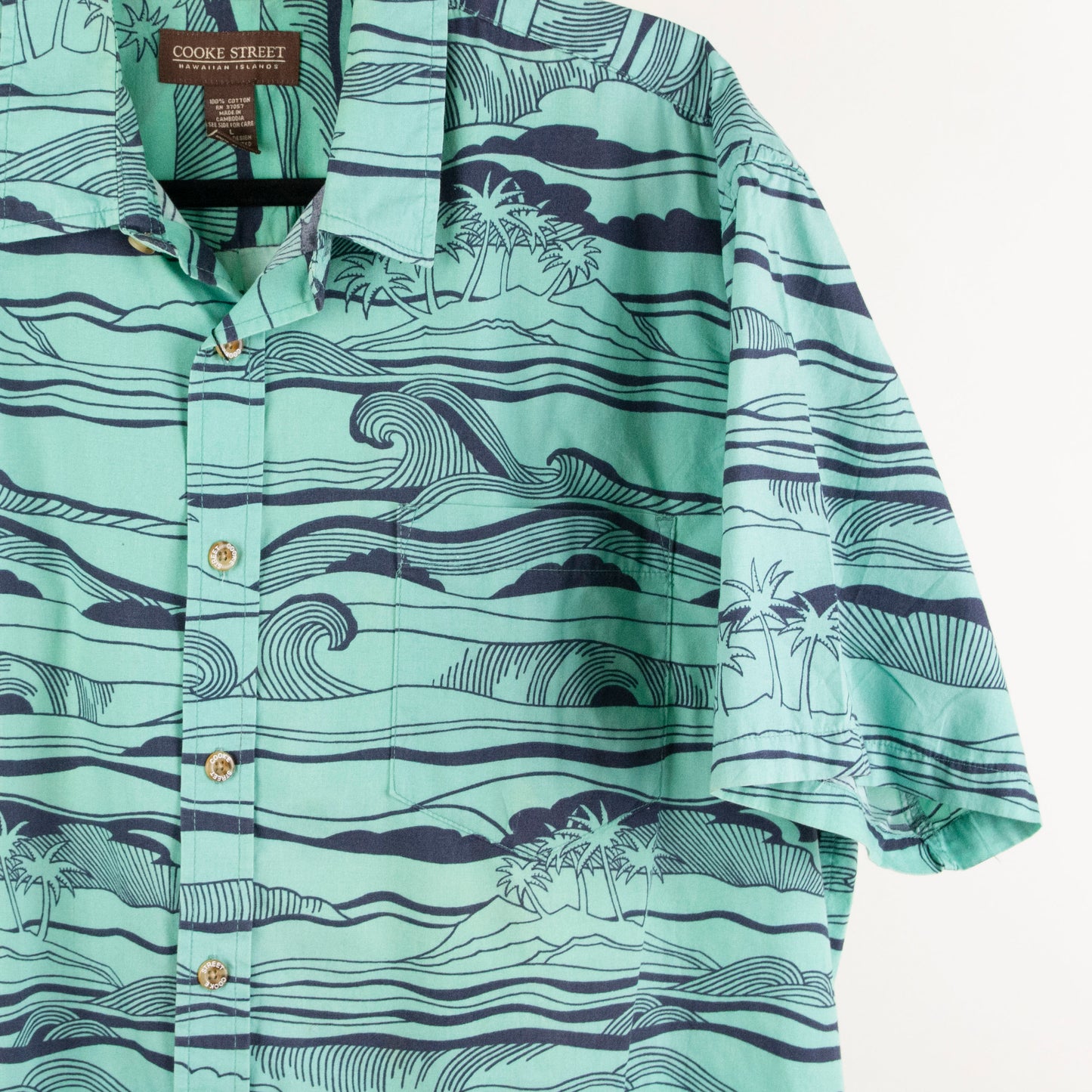 Camisa hawaiana azul (L) Cooke Street