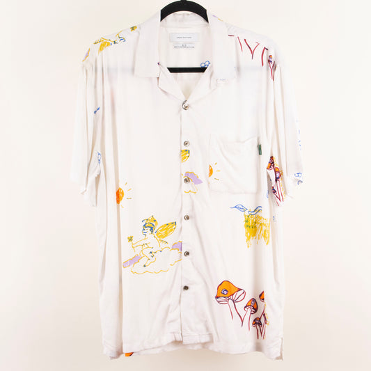 Camisa estampada blanco (M) Urban Outfitters