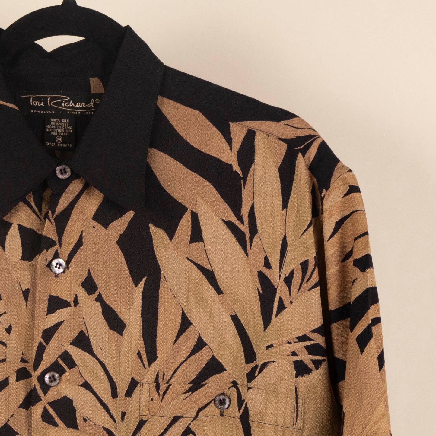 Camisa Hawaiana Beige (M) Tori Richards